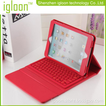Ipad Bluetooth Keyboard With Leather Case Water Dust Proof 